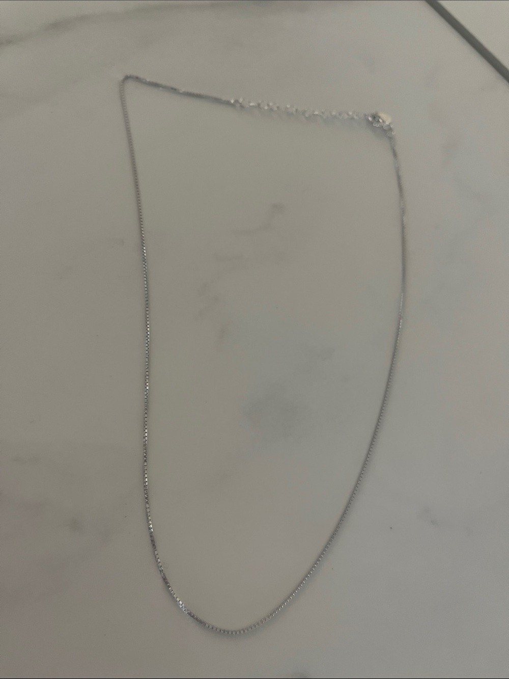 Delicate Silver Box Chain Necklace for Women